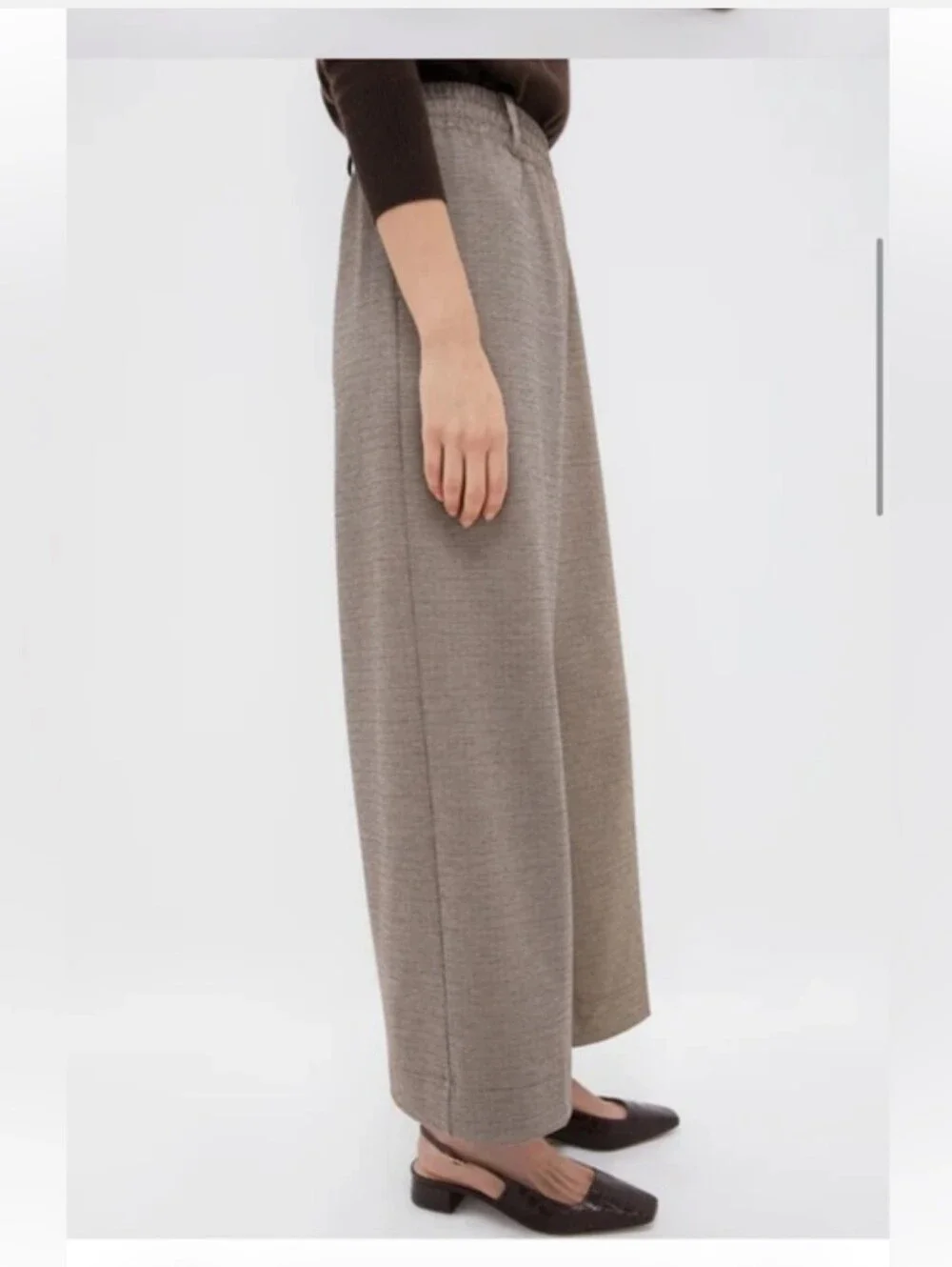 Tuckernuck Brown Plaid Cropped Flare Carlton Pants Size Small